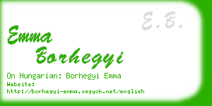 emma borhegyi business card